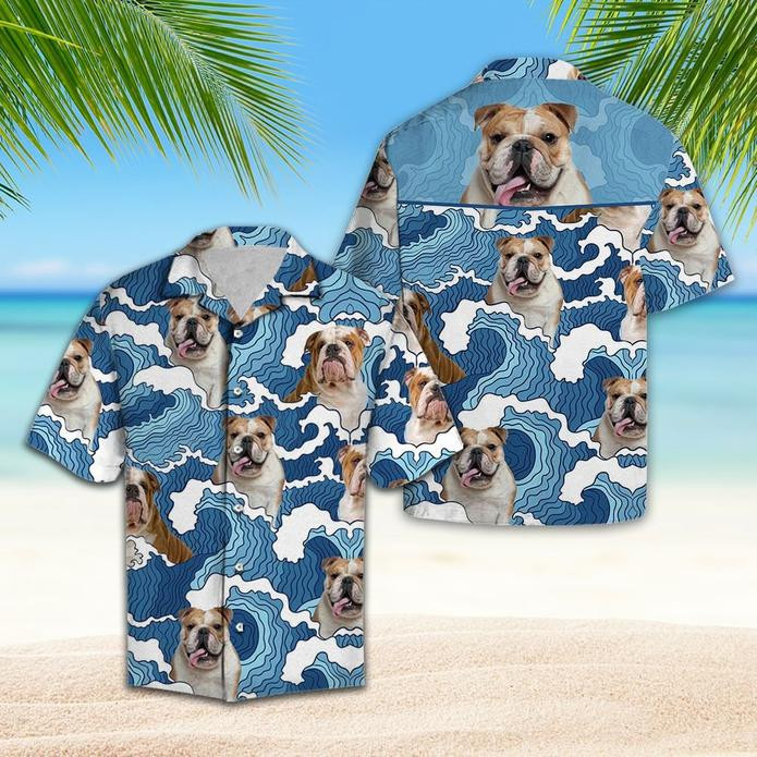 Bulldog Wave Hawaii Shirt Unisex Adult Ha35518