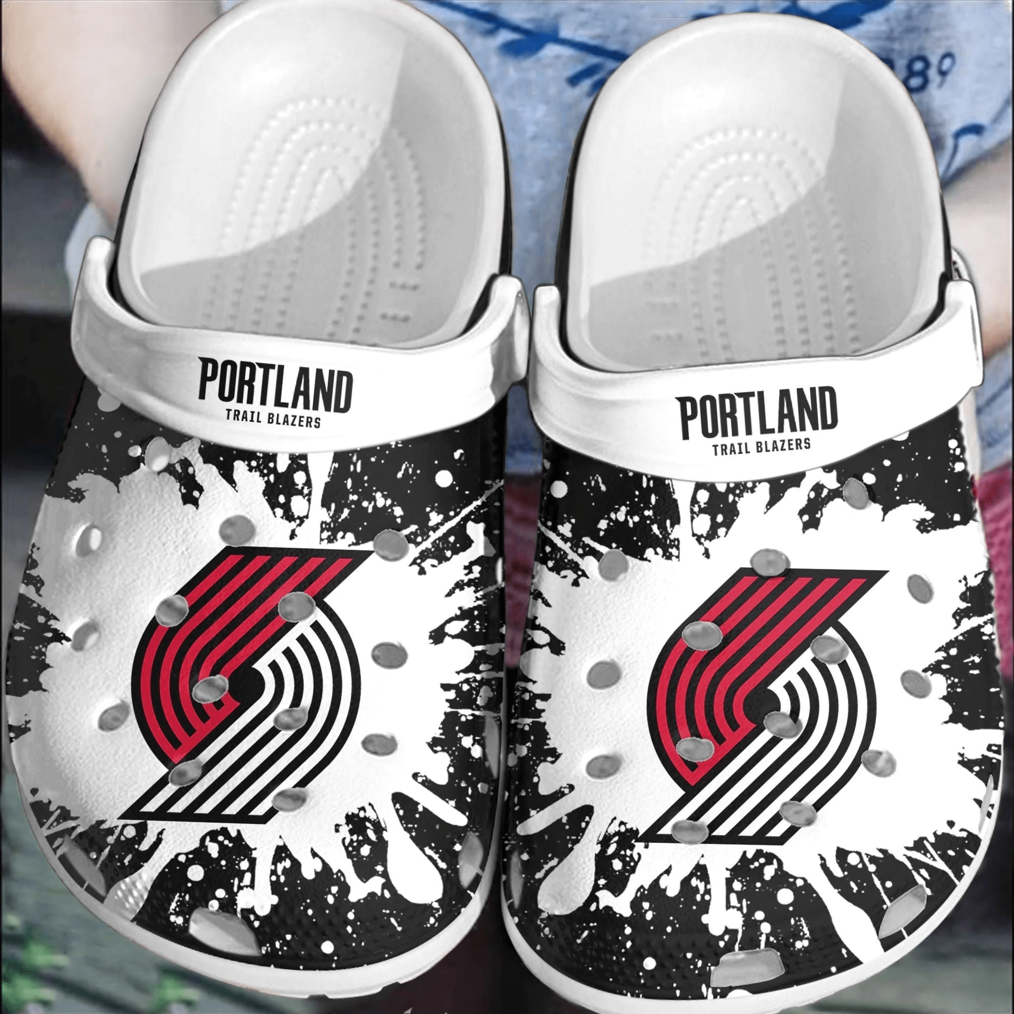 Portland Trail Blazers Basketball Club Comfortable Clogs Crocband Shoes For Men Women