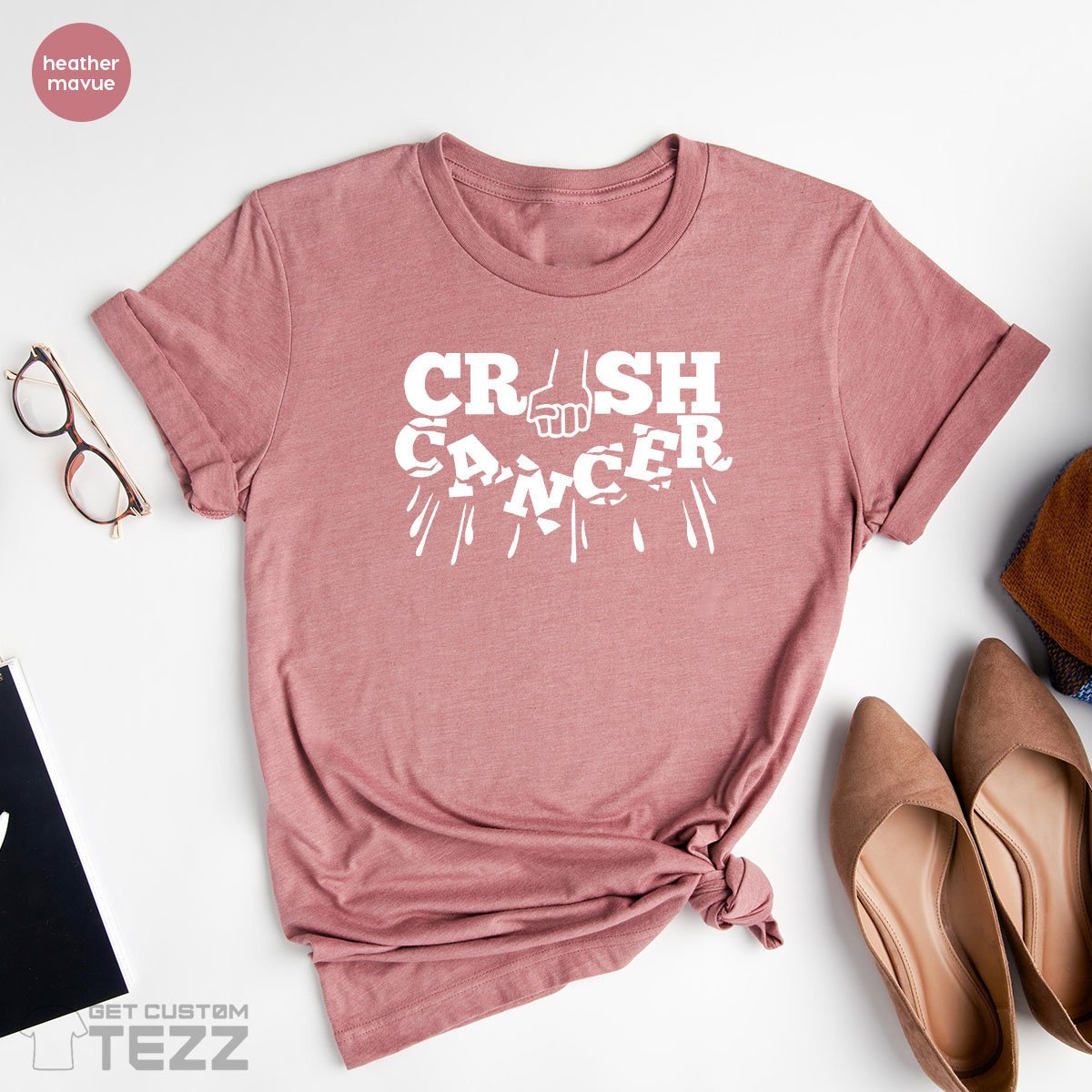 Crush Cancer Shirt, Family Support T Shirt, Cancer Survivor Tshirt, Motivational Shirt, Cancer Warrior Gift, Breast Cancer Shirt, Cancer Tee