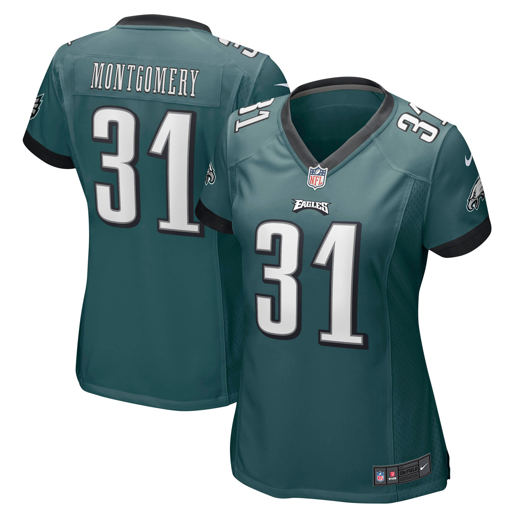 Wilbert Montgomery Philadelphia Eagles Womens Retired Player Jersey – Midnight Green NFL