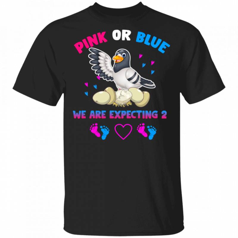 Pink Or Blue We Are Expecting 2 Gender Reveal Funny Rabbit Bunny Eggs Easter Day Matching Shirt For Men Women Pigeon Pregnancy Gifts T-Shirt