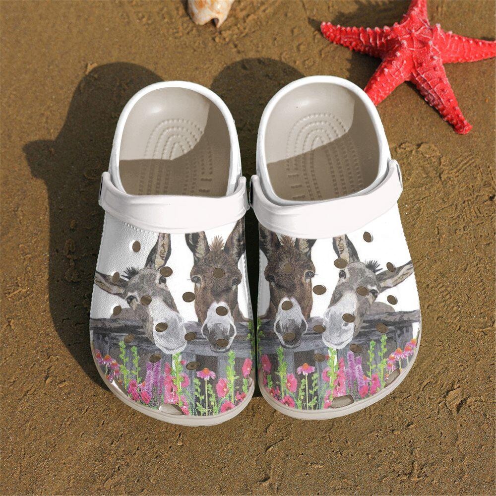 Donkey Personalized Clog, Custom Name, Text, Color, Number Fashion Style For Women, Men, Kid, Print 3D Donkey Couple