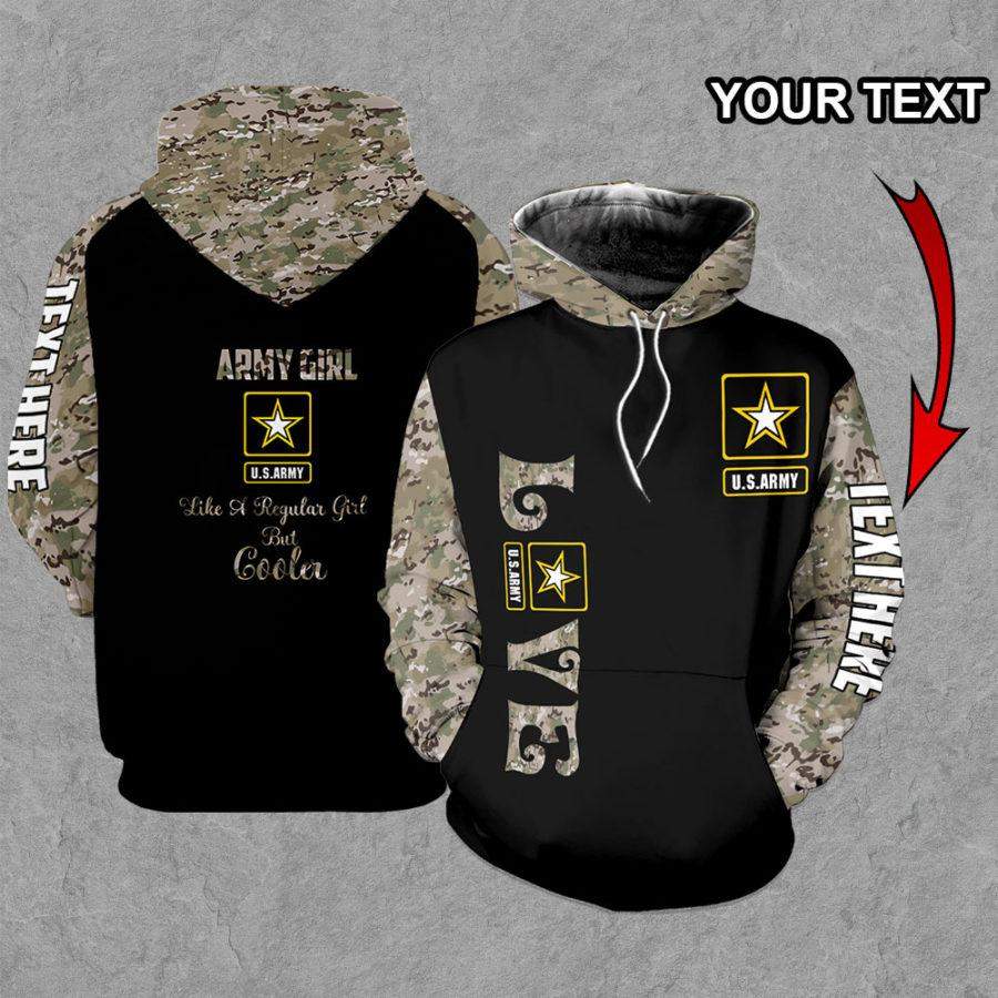 Army Girl Personalized US Unisex Size Hoodie