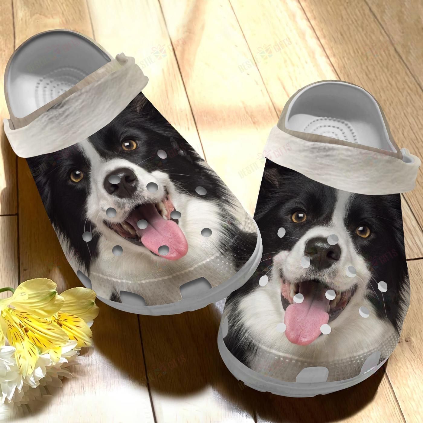 Cute Border Collie Clogs Classic Clogs Shoes