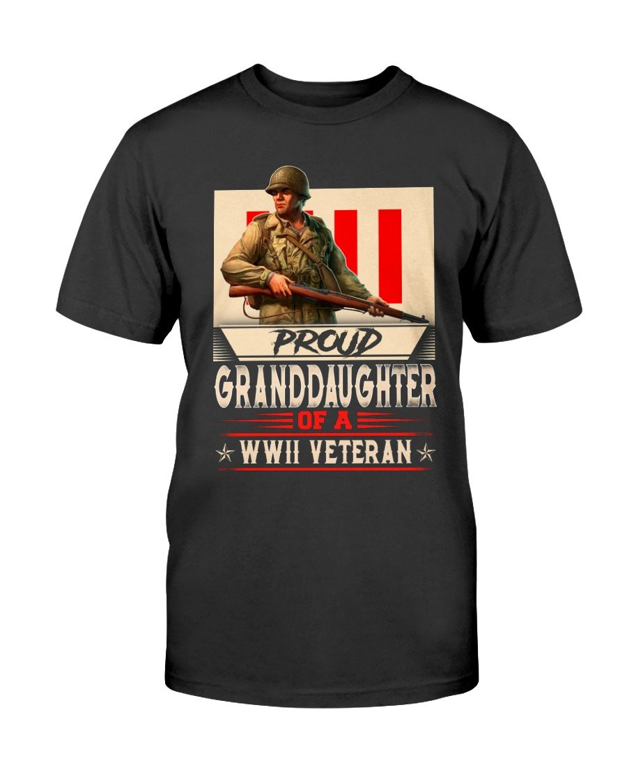 Veterans Unisex T-Shirt – Proud Granddaughter Of A Wwii Veteran Shirt