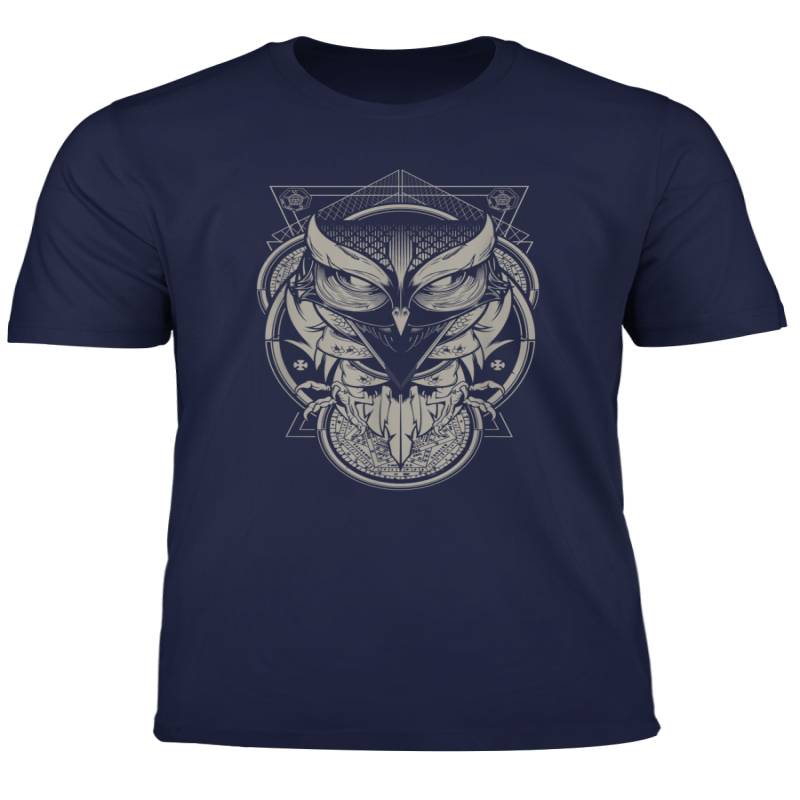 Alchemy Owl Ornate Geometric Animal Graphic T Shirt