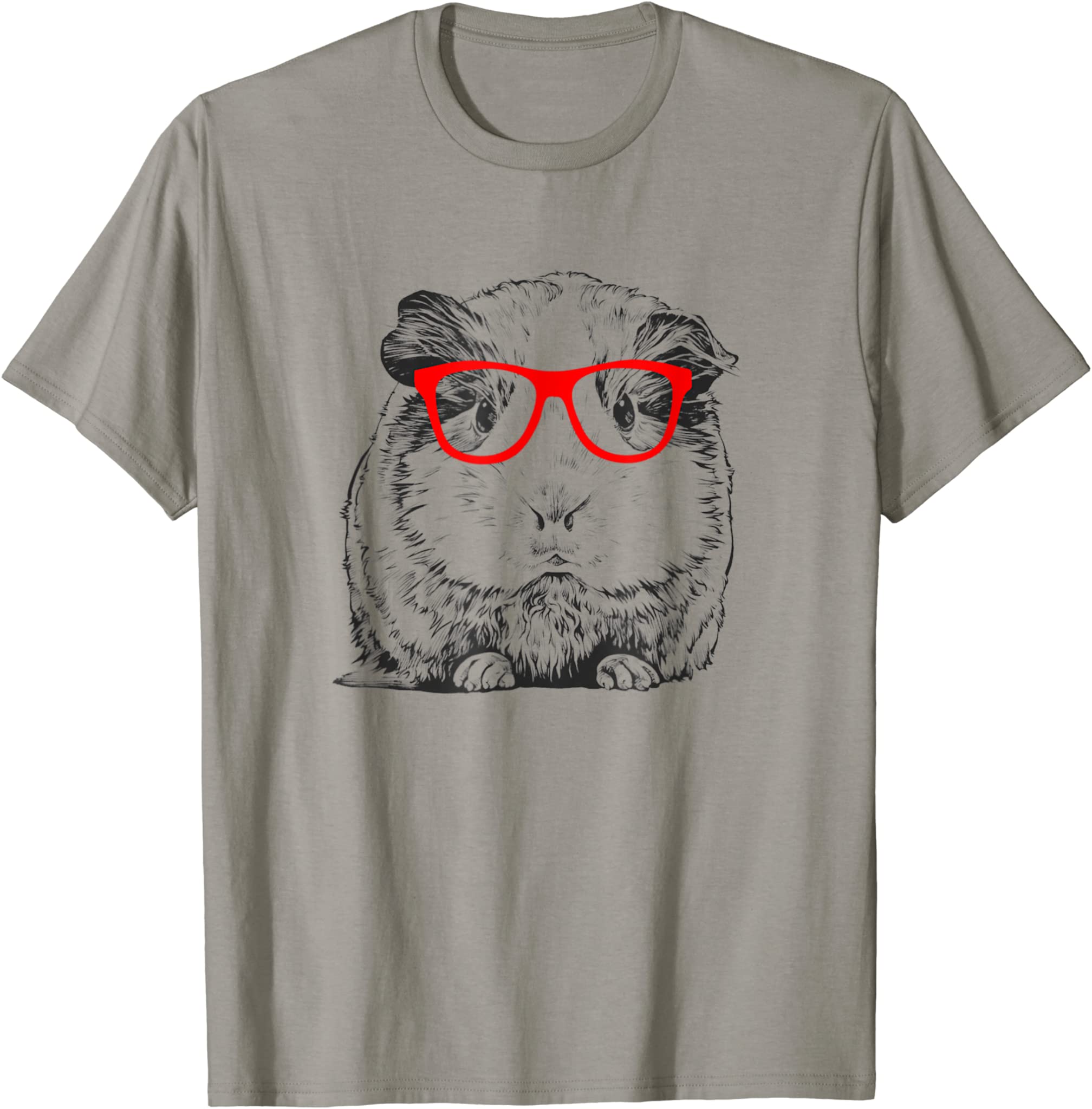 Guinea Pig Shirt Red Glasses Hipster Guinea Pig T-Shirt