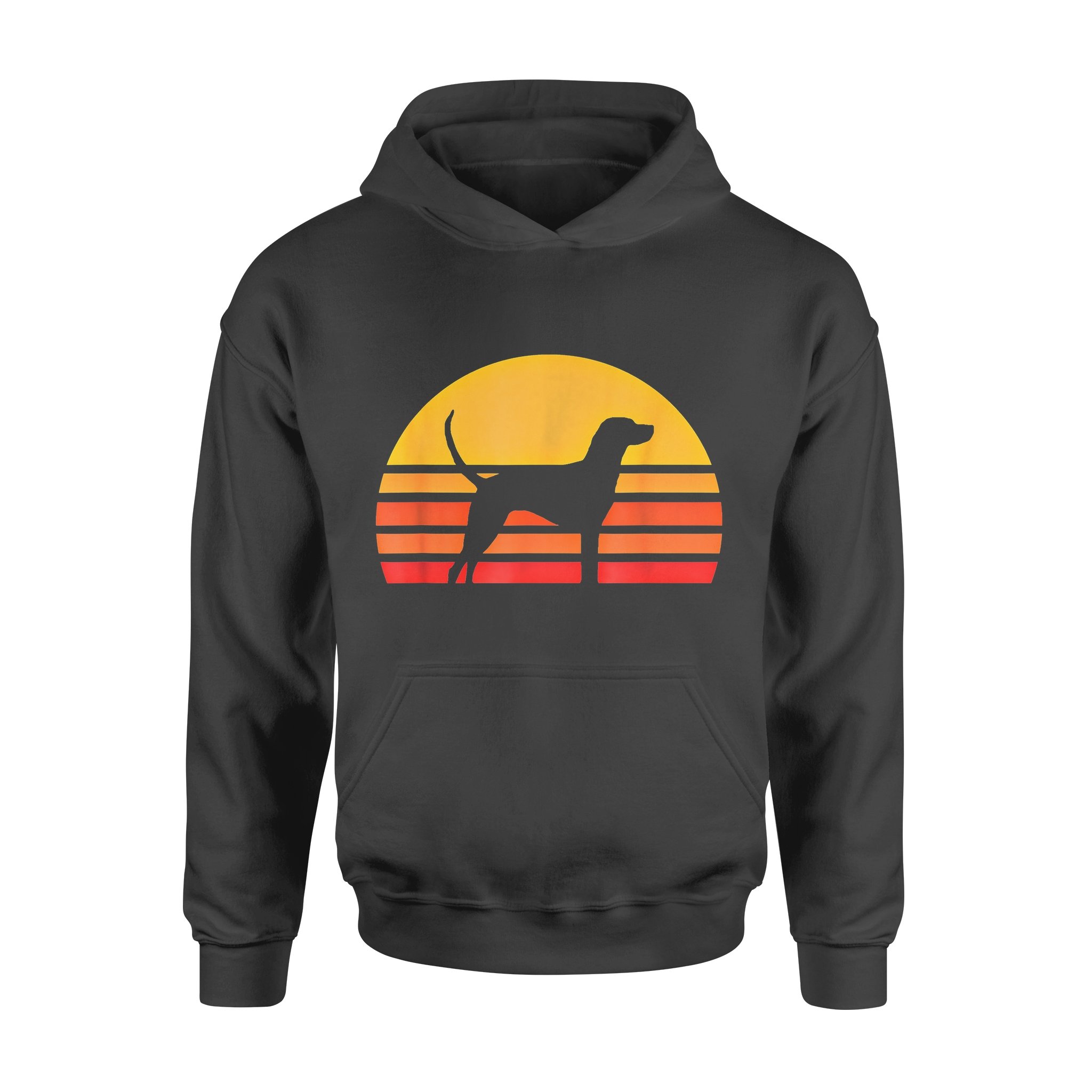 Dog gift idea Retro Sun Redbone Coonhound Silhouette Hoodie T-Shirt