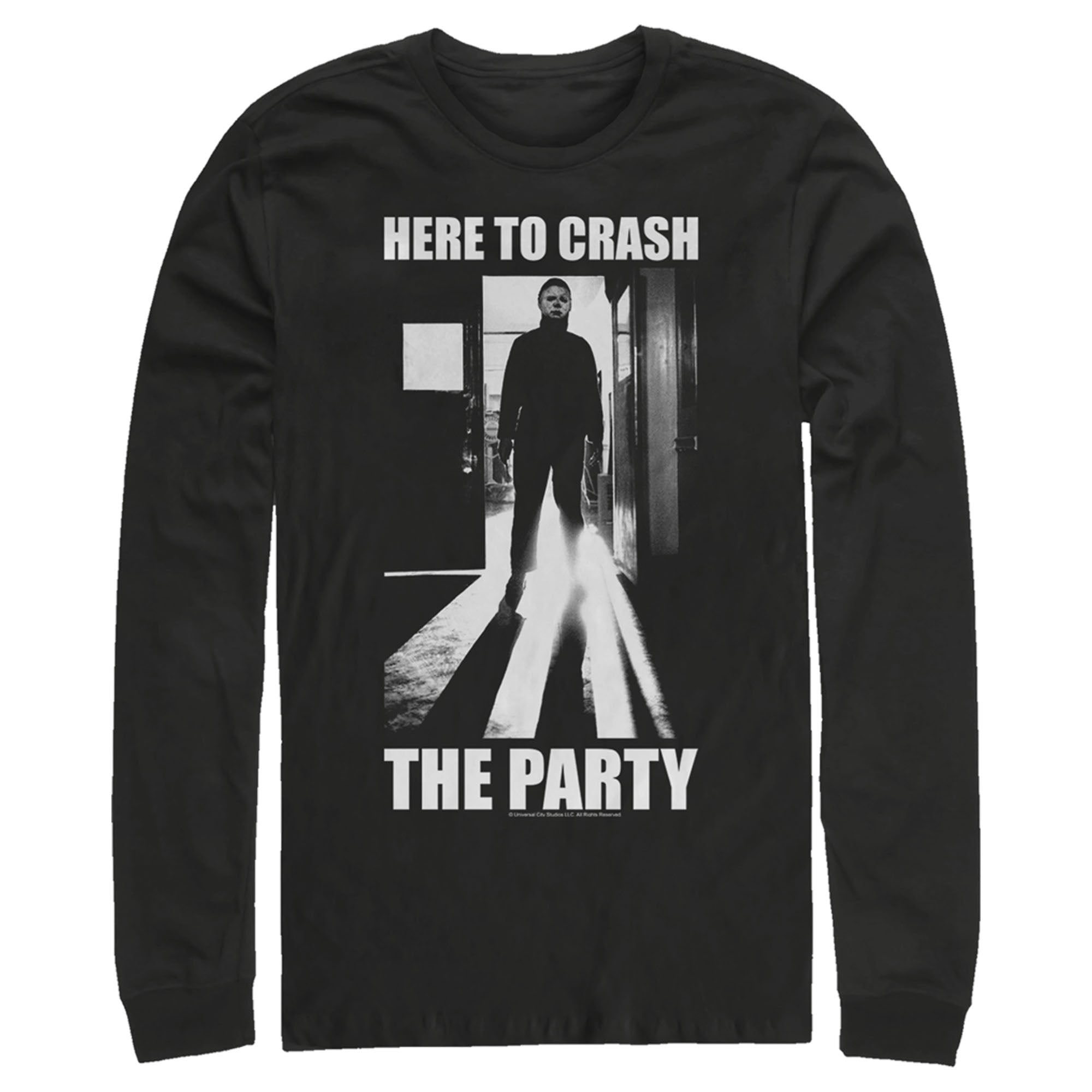 Halloween Men’S Ii Michael Myers Crash The Party  Long Sleeve Shirt