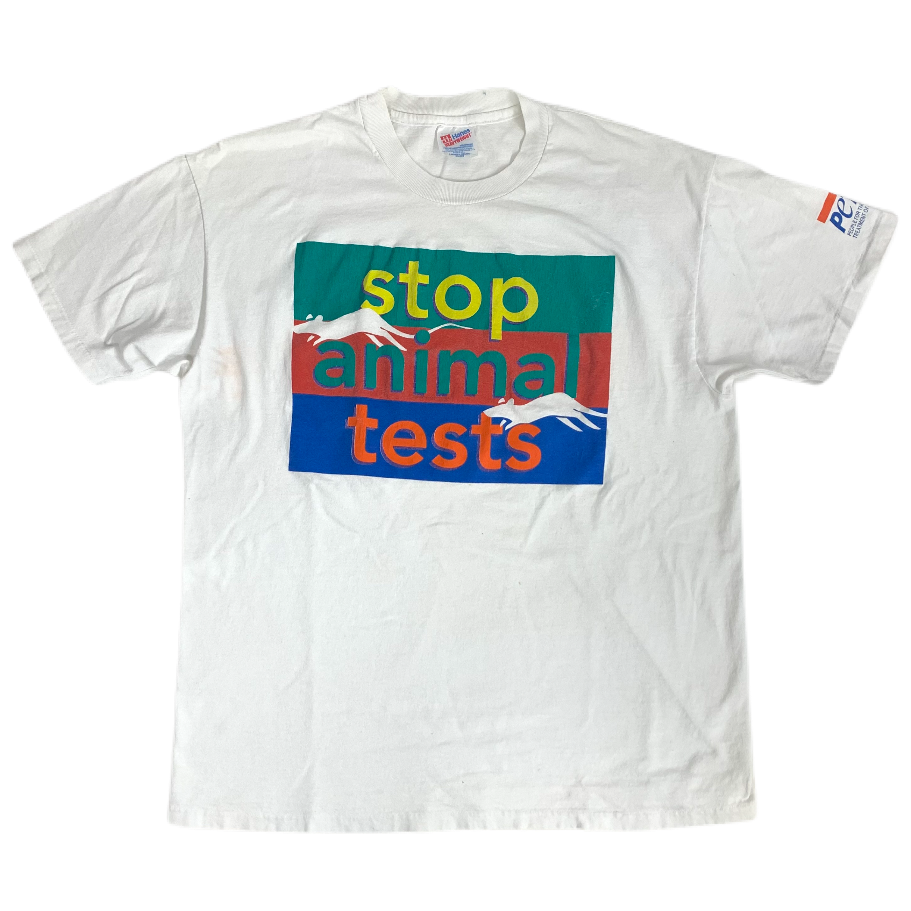 Vintage People For The Ethical Treatment Of Animals ”Stop Animal Tests” T-Shirt