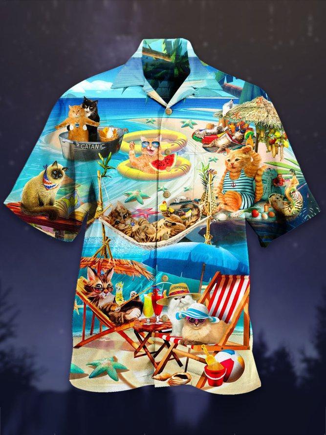 Cat Hawaii Shirt For Men Women Adult Ha3316