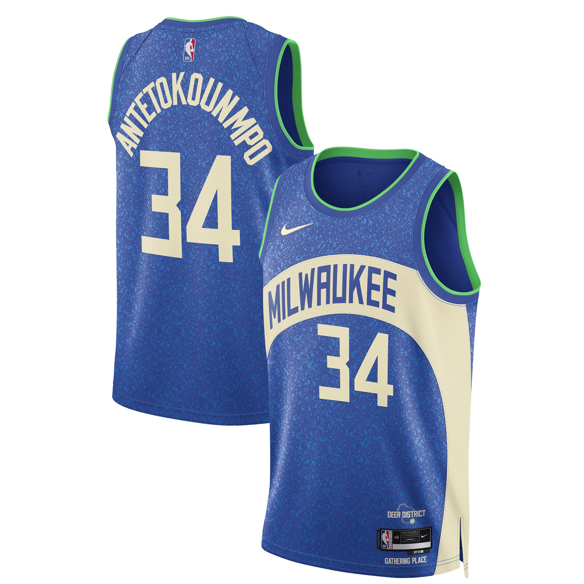 Giannis Antetokounmpo Milwaukee Bucks Unisex 2023/24 Swingman Jersey – Blue – City Edition