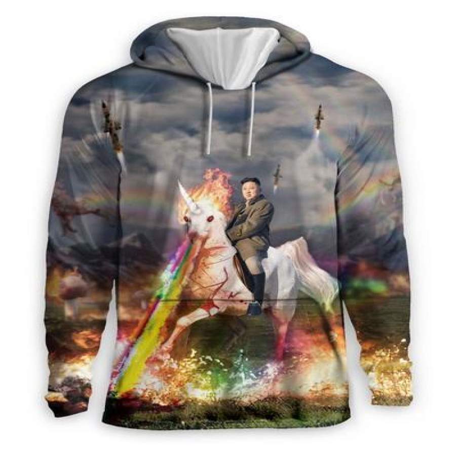 Rainbow Unicorn Kim Jong Un Hoodie – Hoodies