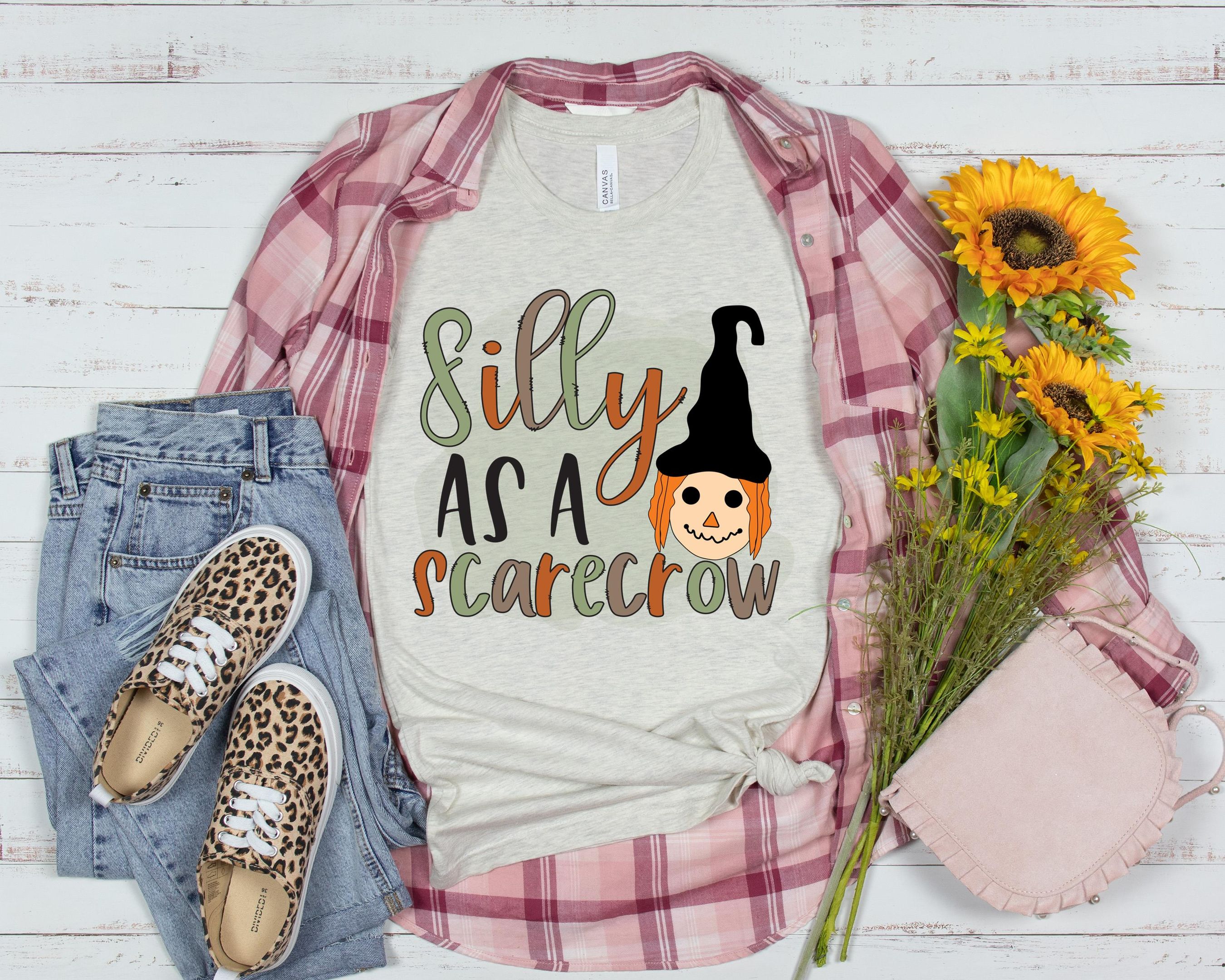 Silly As A Scarecrow Shirt, Fall Season Shirt, Autumn Shirt, Happy Mid Shirt, For Autumn Shirt, Pumpkin Season Shirt