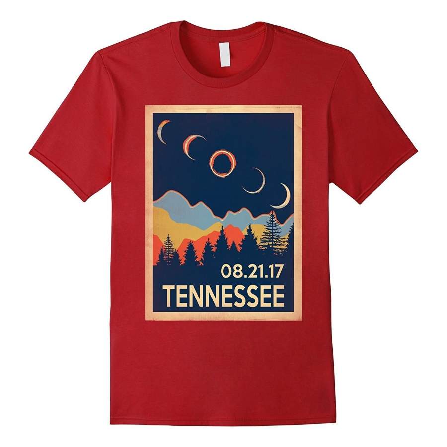 Men’S Custom T-Shirt Vintage Tennessee Solar Eclipse Shirt Men’S Funny Cool T-Shirt