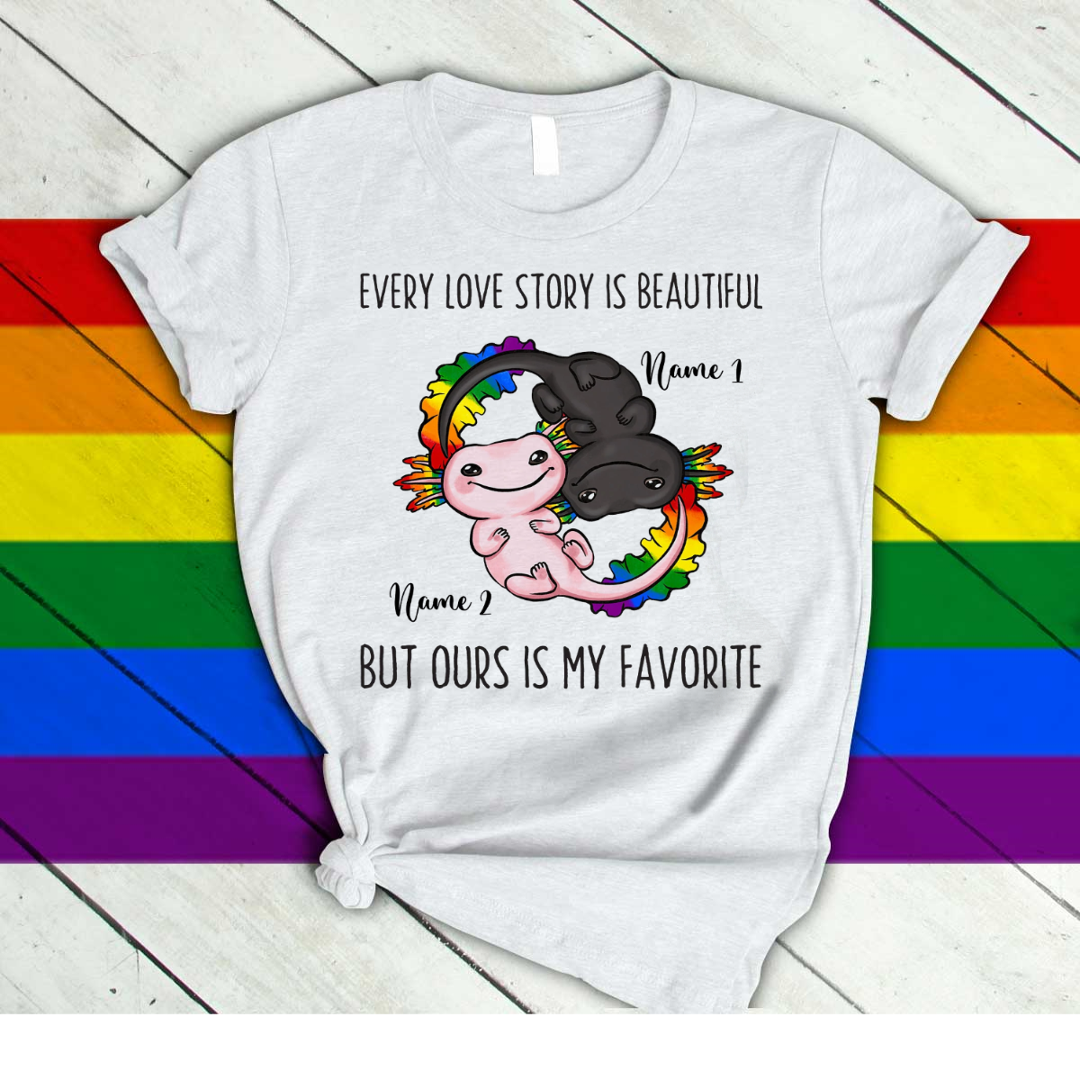 Personalized T Shirt Gift For Pride Month, Every Love Story Is Beautiful, Lgbt Custom Shirt