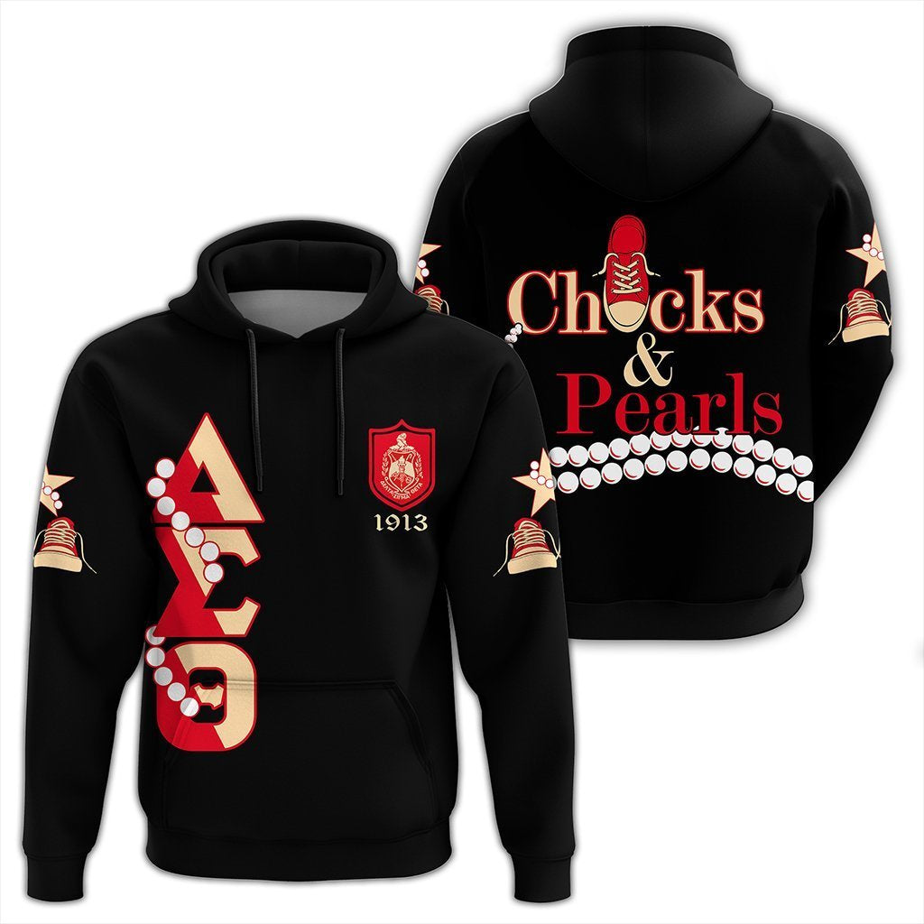 Greek Life Hoodie – Delta Sigma Theta Pearls K.H Chucks N Pearls Pullover