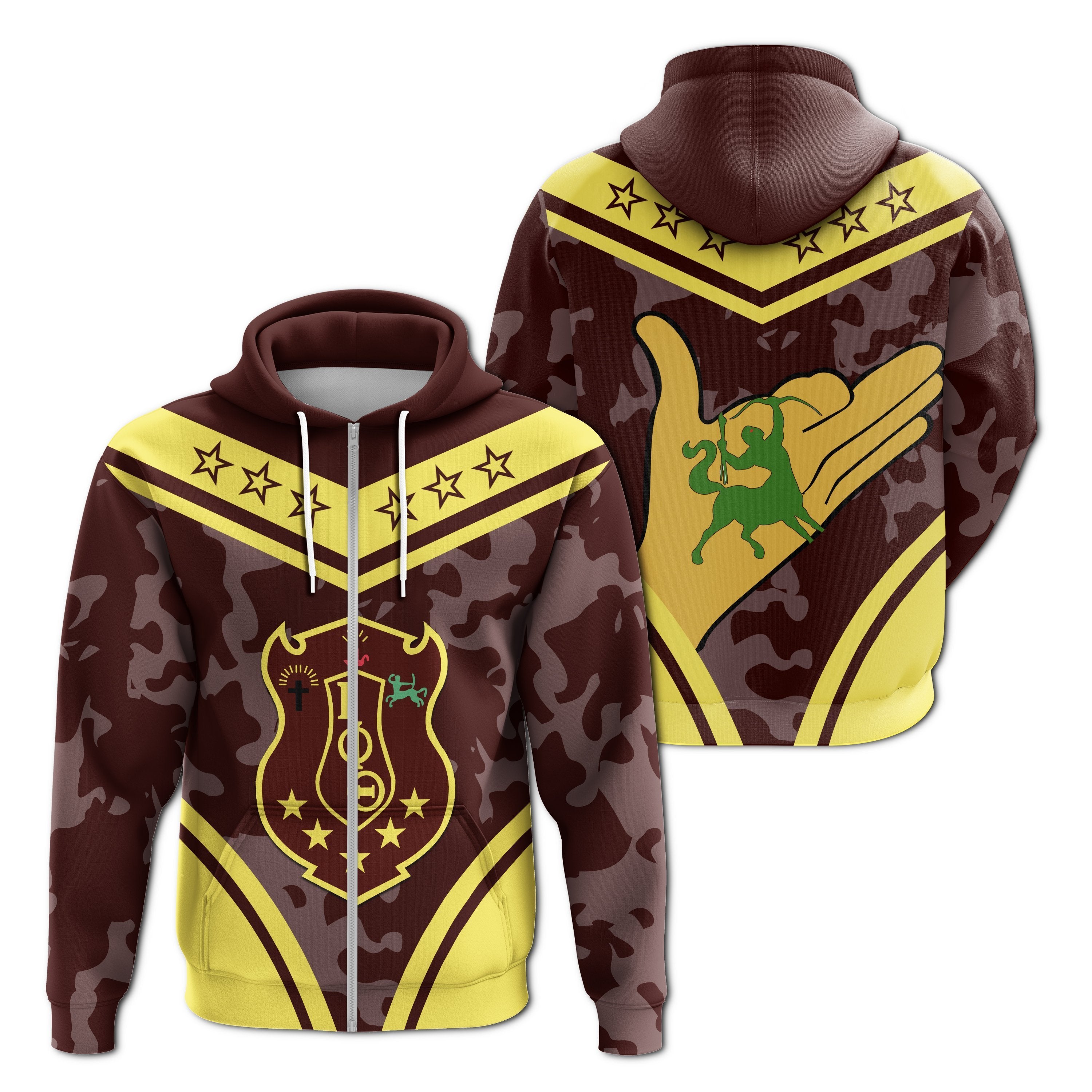 Greek Life Hoodie – Iota Phi Theta Camouflage Zip Hoodie