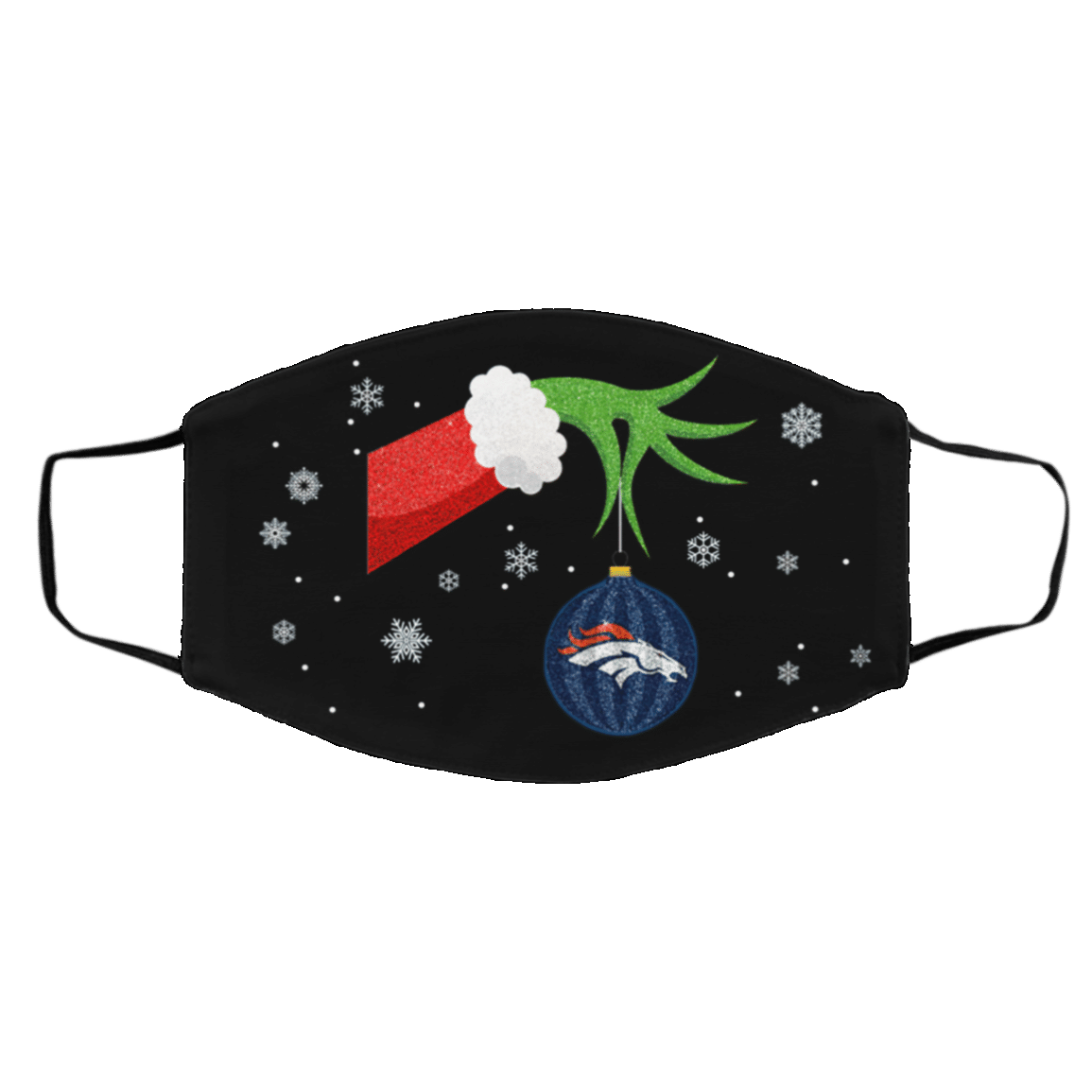 Christmas Ornament Denver Broncos The Grinch Face Mask