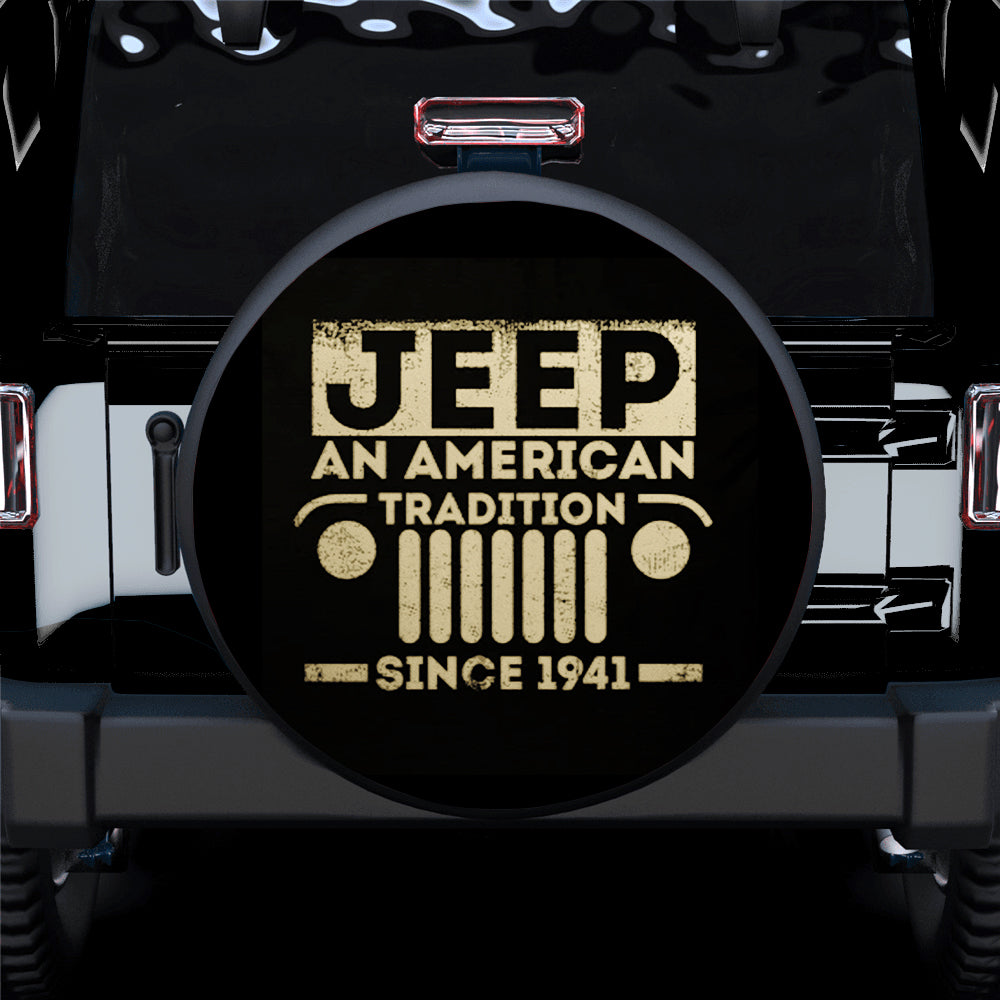 Jeep American Tradition Car Spare Tire Covers Gift For Campers