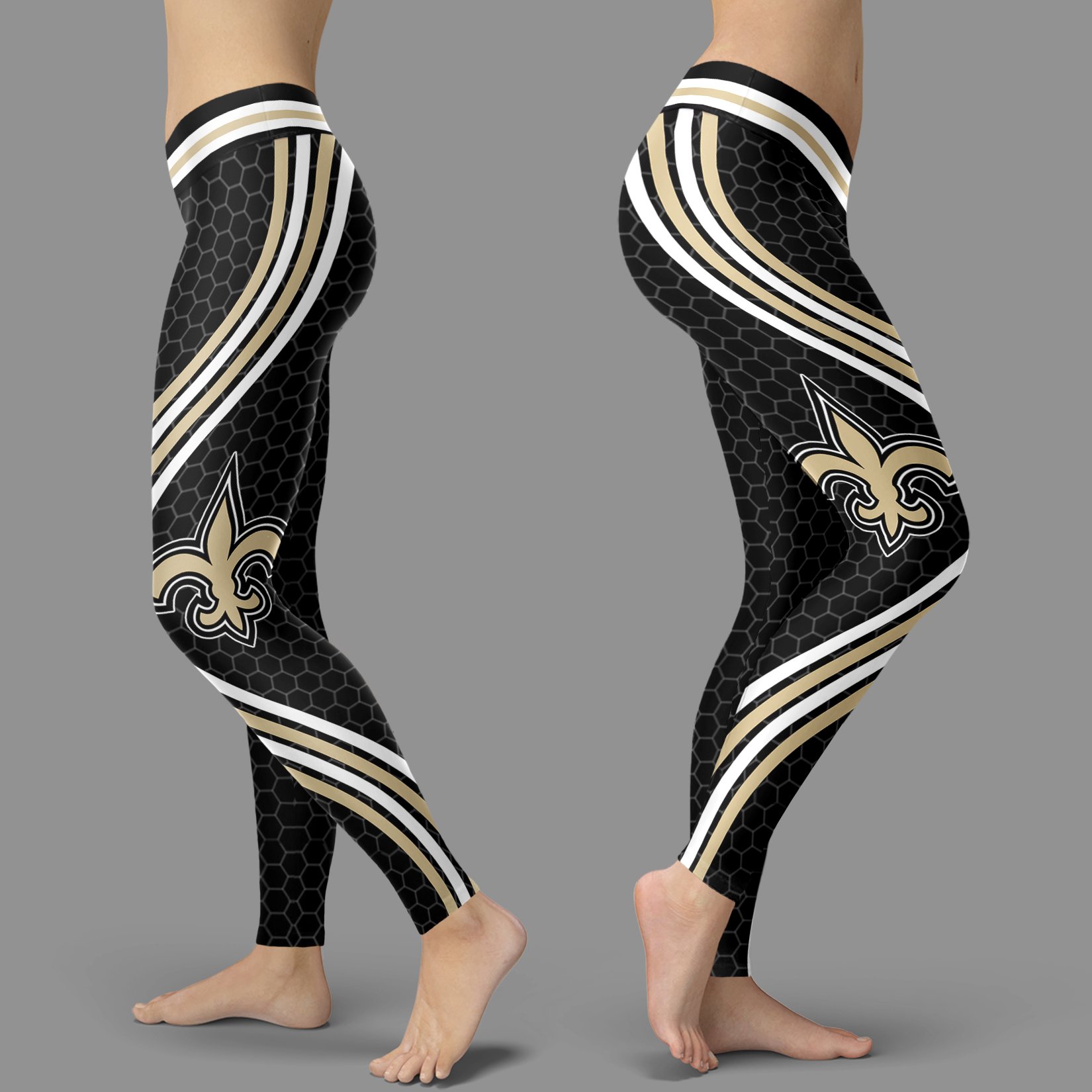 Black Curve New Orleans Saints Leggings