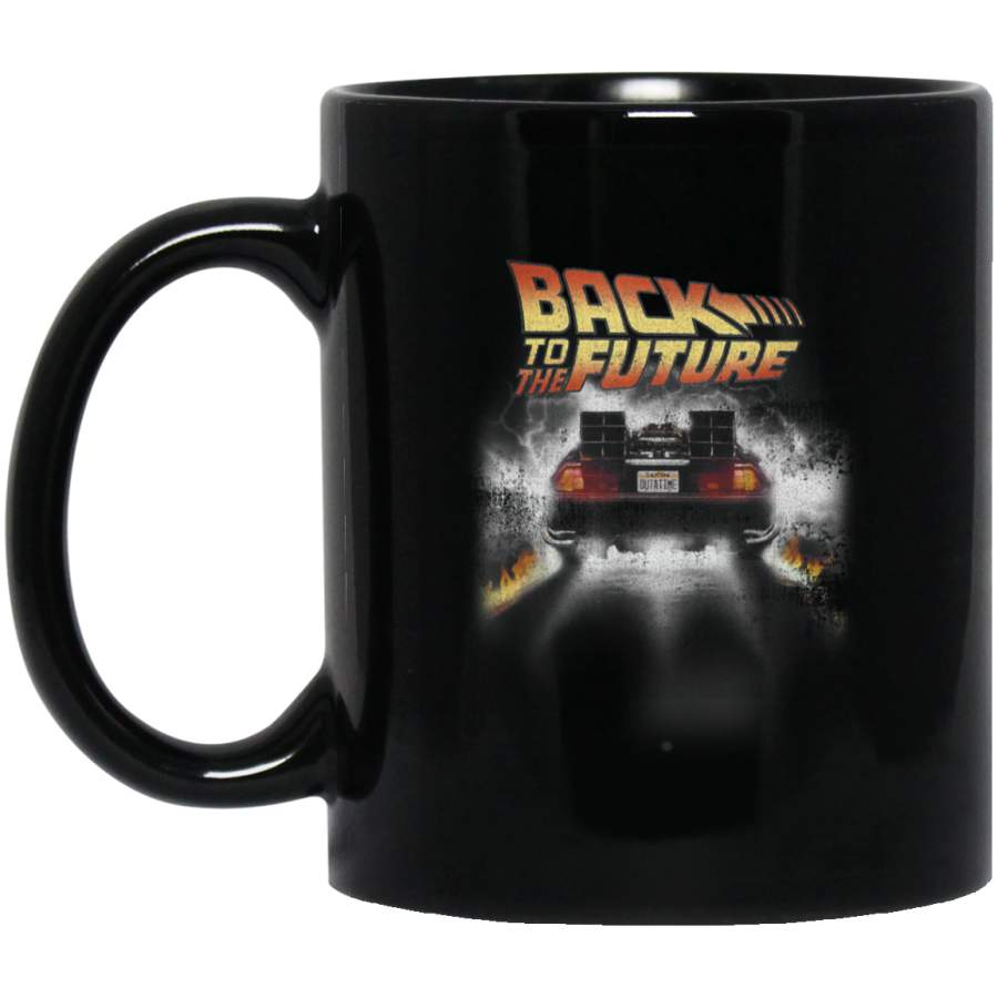 Back To The Future Vintage Delorean Peel Out Graphic Coffee Mug