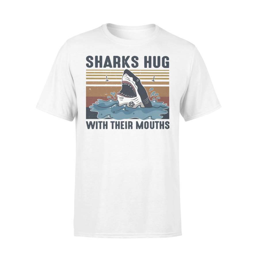 Sharks Hug With Their Mouths Vintage T-Shirt