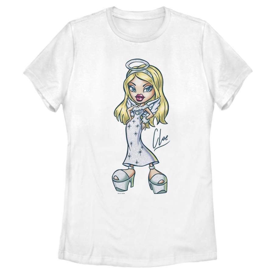 Bratz Women’s Cloe Angel Fashion  T Shirt White S