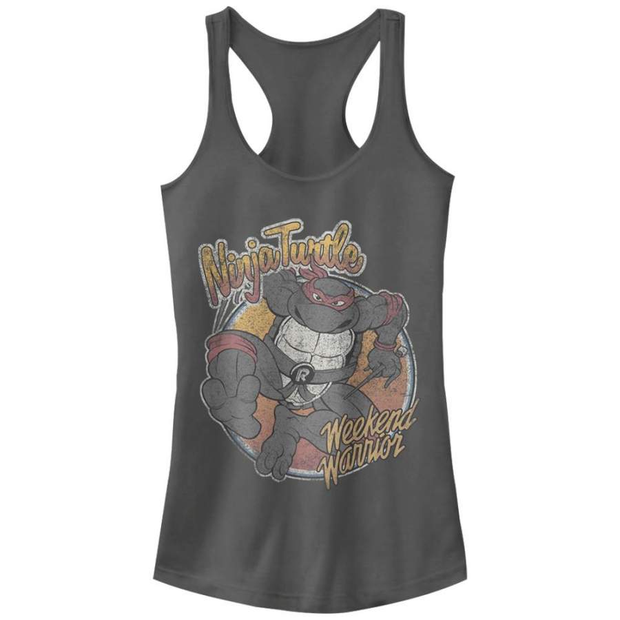 Teenage Mutant Ninja Turtles Junior’s Weekend Warrior  Racerback Tank Charcoal