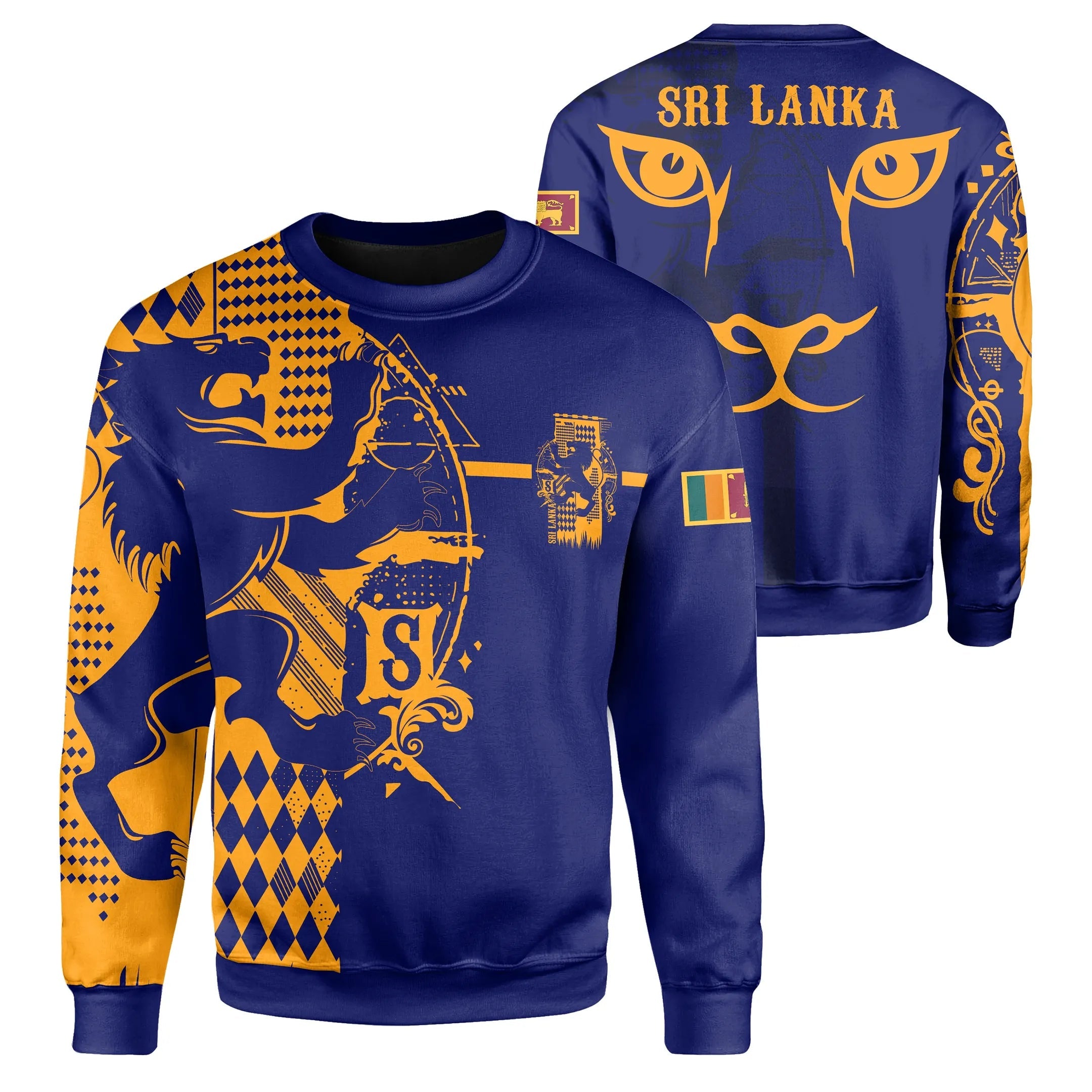 Wonder Print Shop Sri Lanka King Of Lion Sweatshirt Blue Rlt7