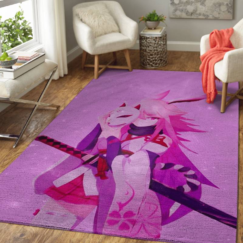 Yae Sakura Anime Art Area Rug – Carpet