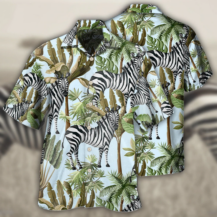 Zebra Lover Tropical Hawaiian Shirt 3D Hawaiian Shirt