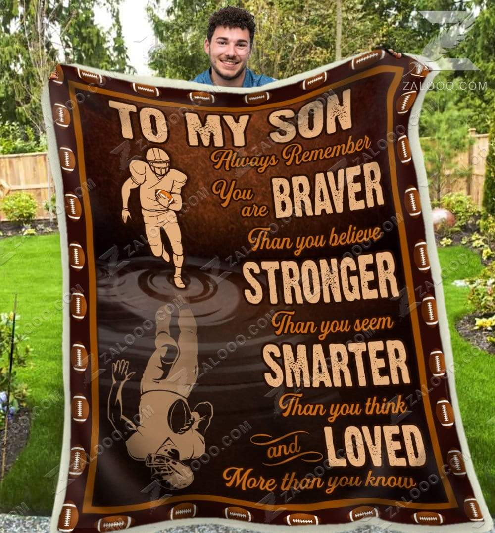 Custom Football – To My Son – Always Remember Quilt Blanket Ep2645