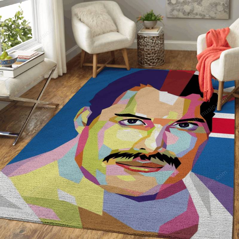 Freddie Mercury  – Wpap Pop Art Area Rug Carpet