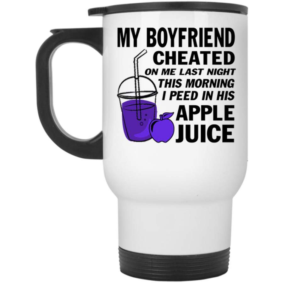 Couple Travel Mug, My Boyfriend Cheated On Me Last Night Mug