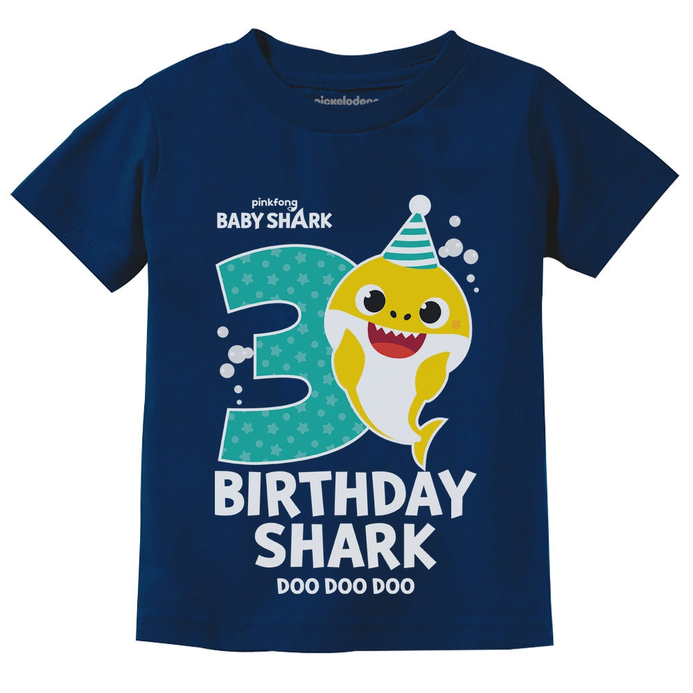 3Rd Birthday Baby Shark Shirt 3 Year Old Birthday Boy Girl Toddler Kids T-Shirt