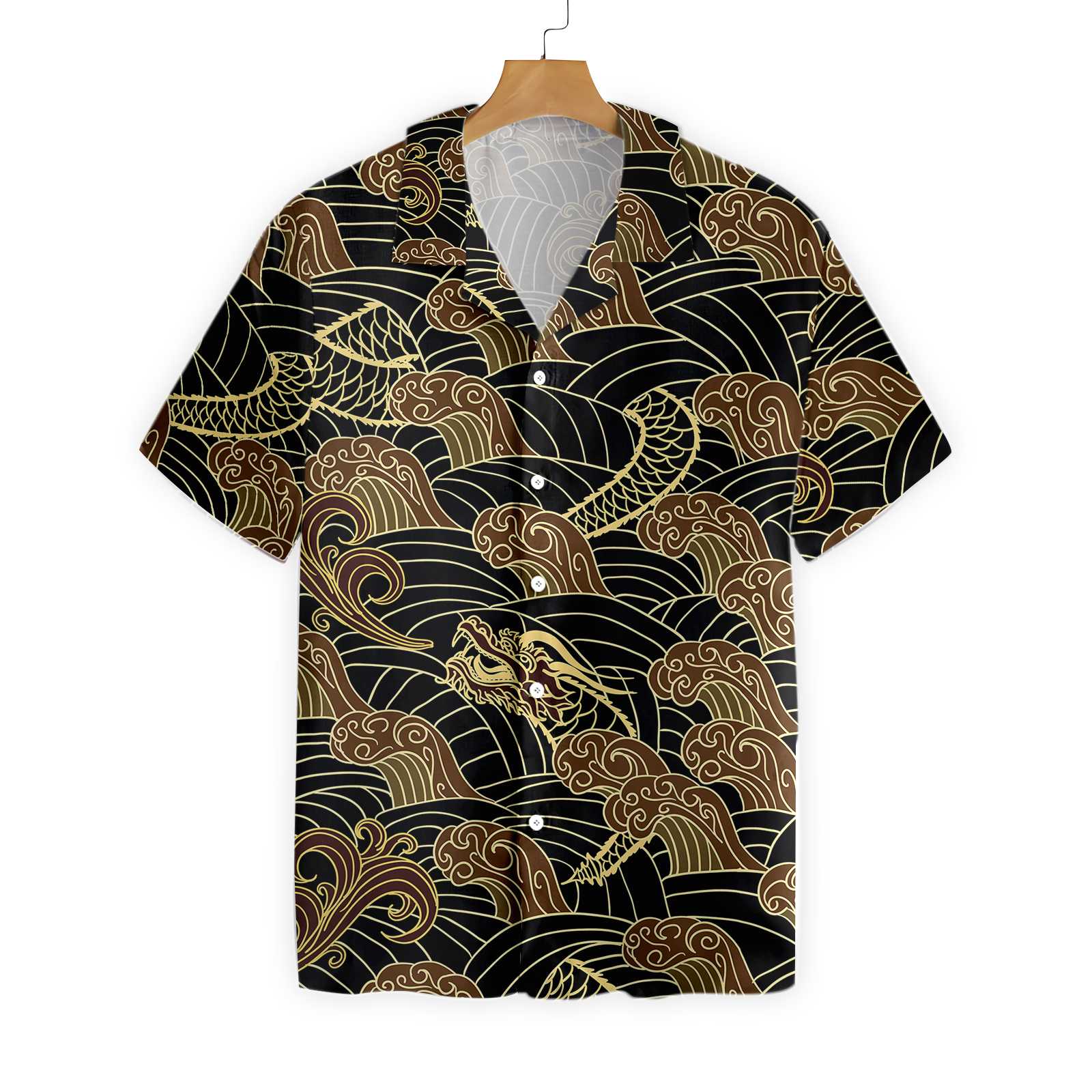 Traditional Dragon Pattern Hawaii Shirt Ha69568