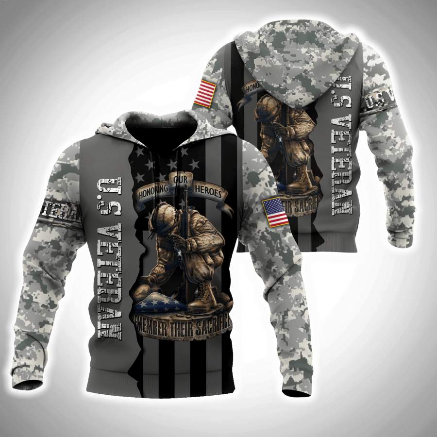 US Veteran Honoring Our Heroes Remember Their Sacrifice 3D All Over Printed Shirts For Men and Women TA09162005