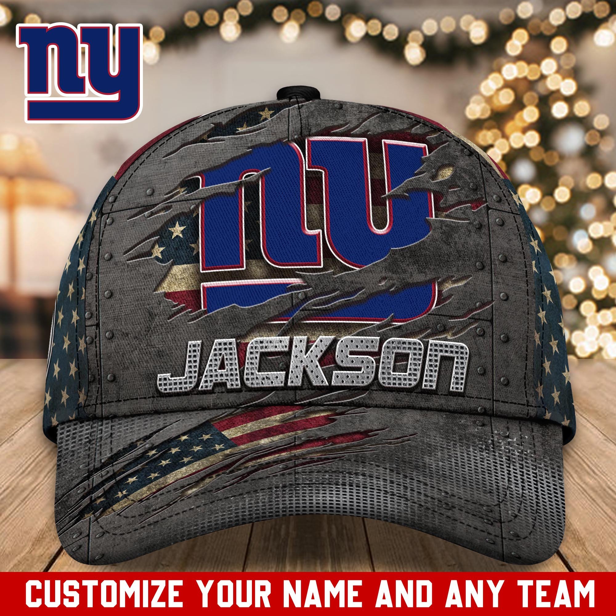 New York Giants Custom Name Classic, Baseball Caps T-44850