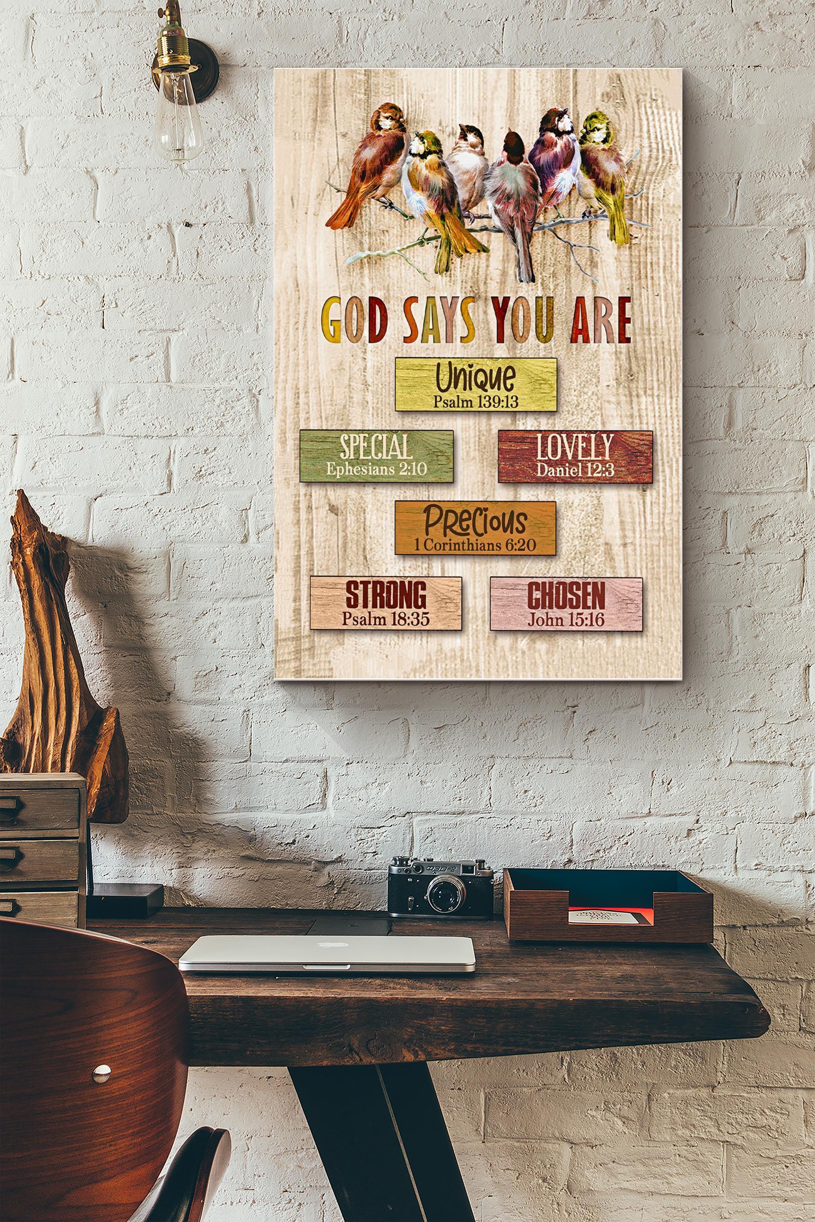 Sparrow God Say You Are Poster – Decor Wall Art – Gift For Bird Lover Animal Lover Home Decor Garden Decor (Unframed) Poster