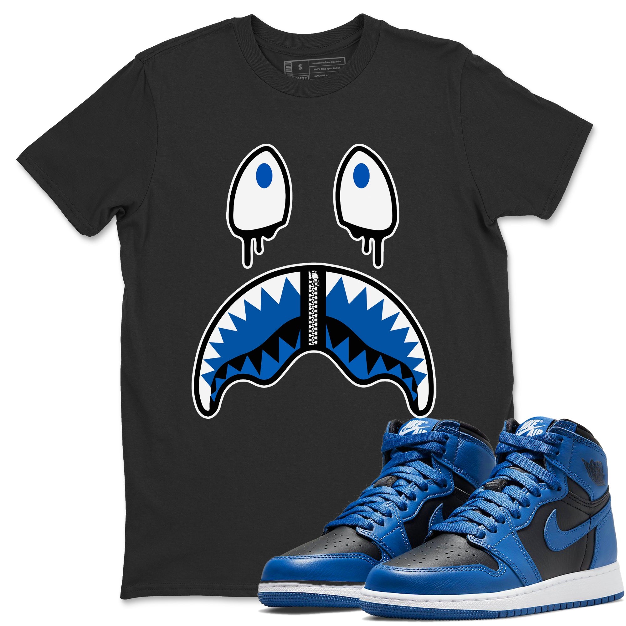 Shark Face T-Shirt – Air Jordan 1 Dark Marina Blue