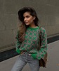 2022 Pullover Geometric Vintage Casual O-Neck Hot Selling Long Sleeve Round Neck Pattern Wool Top Woman Striped Sweater alx