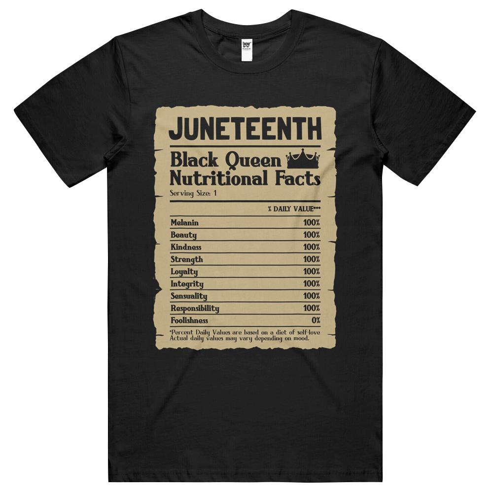 Nutritional Facts Shirt, Nutritional Facts T Shirt, Black Queen Nutrition Facts, Juneteenth Black Queen Nutritional Facts Melanin Vintage T Shirts