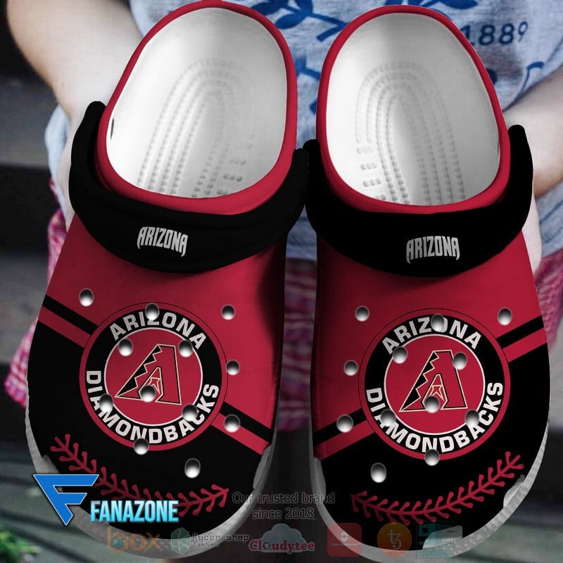 Arizona Diamondbacks Red-Black MLB Sport Crocs Clogs Crocband Shoes Comfortable For Men Women and Kids