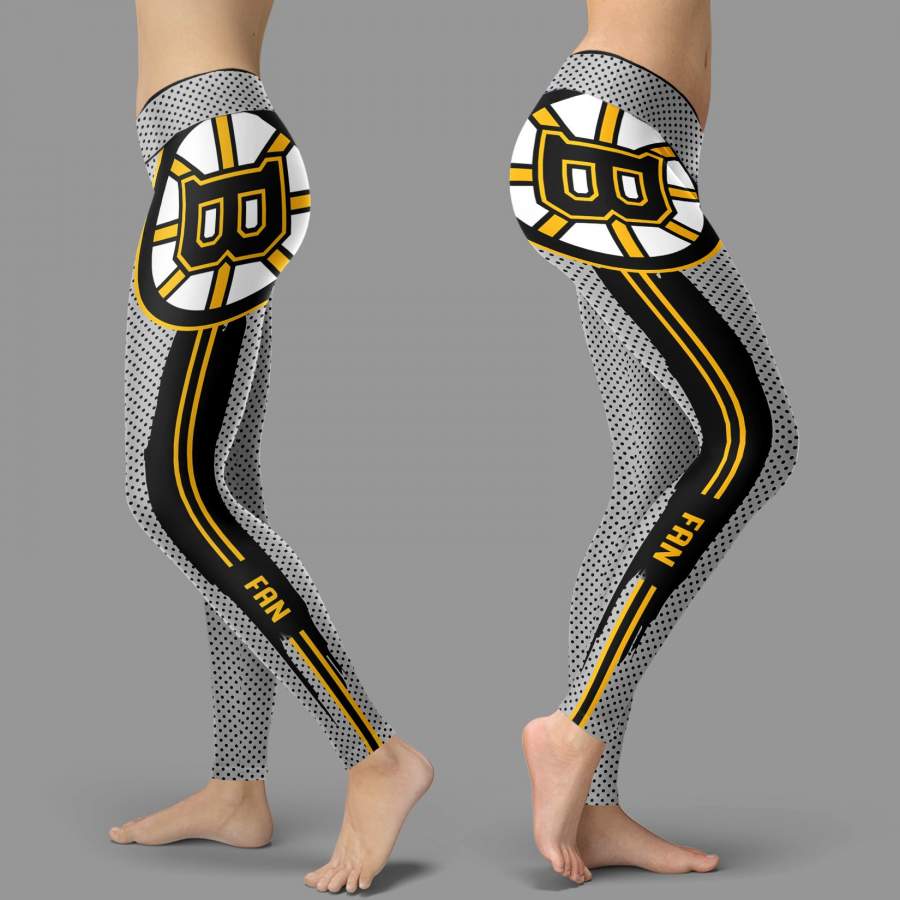 Charming Lovely Little Dots Along Body Boston Bruins Leggings