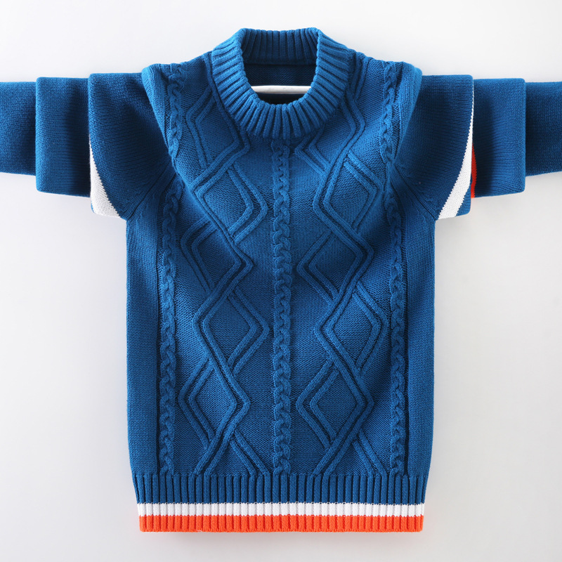 5-15Y Older Boys Sweaters Boys Thicken Cotton Sweaters Knitwear Pullover Sweaters alx