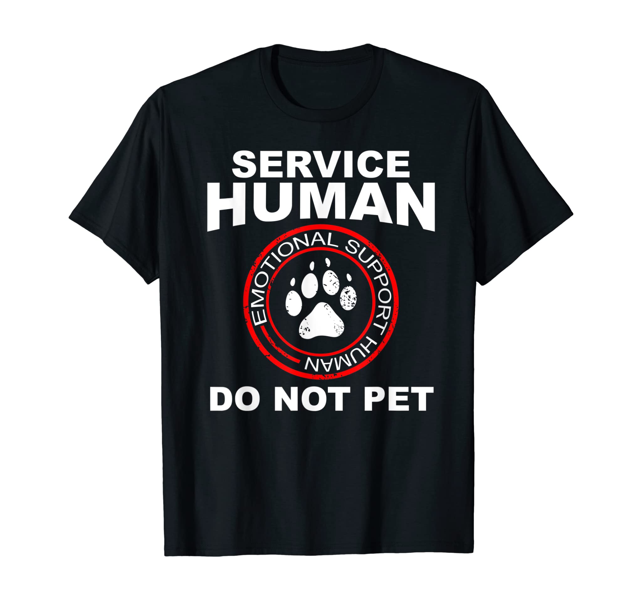 Service Human Tshirt Funny Dog Owner Emotional Support Human