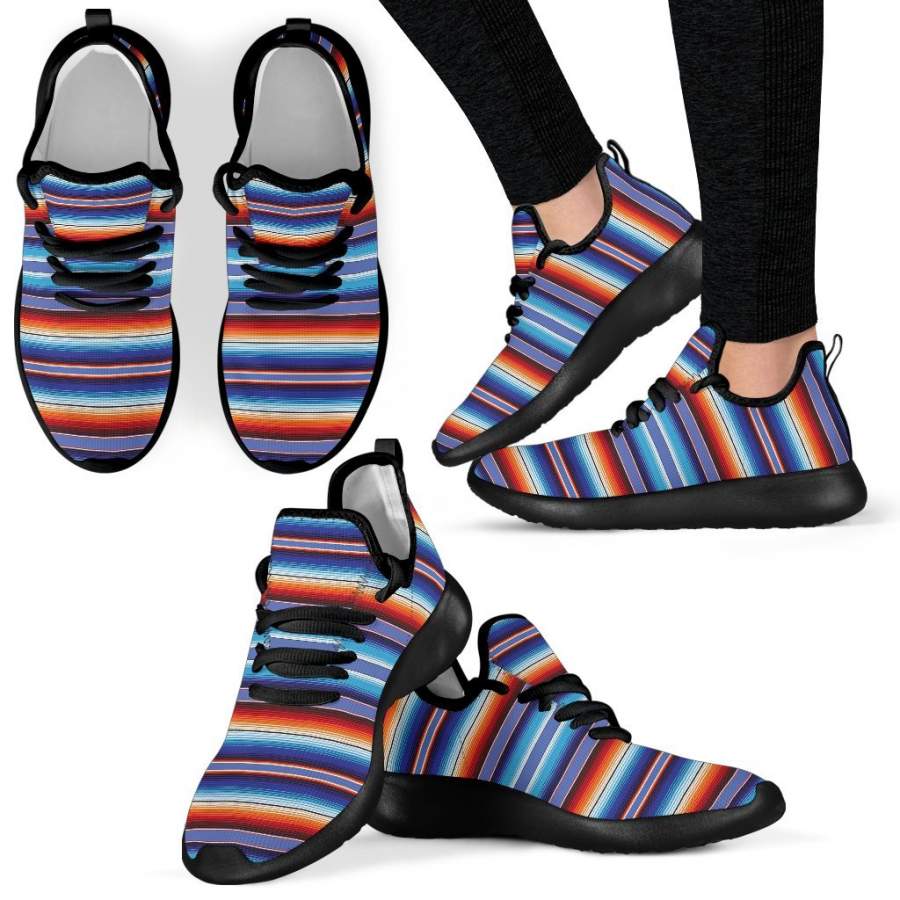 Baja Mexican Blanket Serape Pattern Print Men Women Knit Sneaker