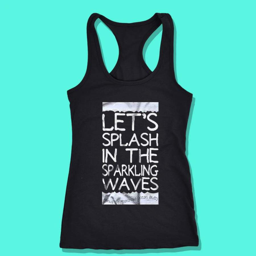 Te Moana   Lets Splash In The Sparkling Waves   White Women’S Tank Top