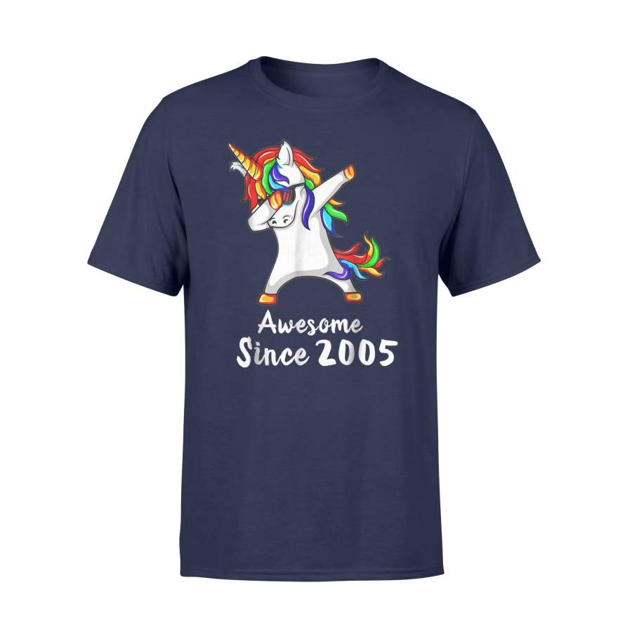 13 Years Old 13th Birthday Unicorn Dabbing 2005 T Shirt